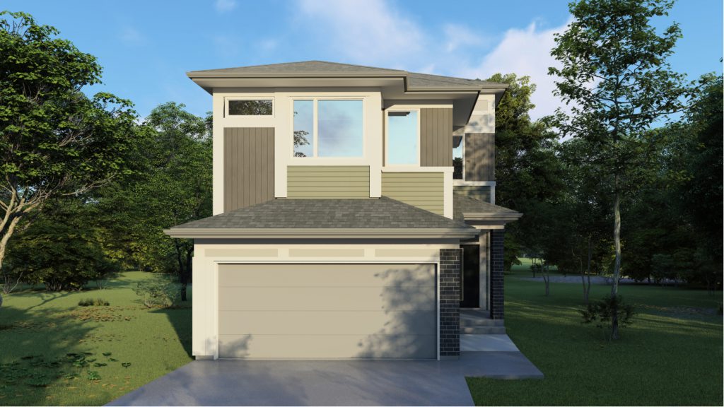 A rendering of a front garage home by Jayman BUILT.