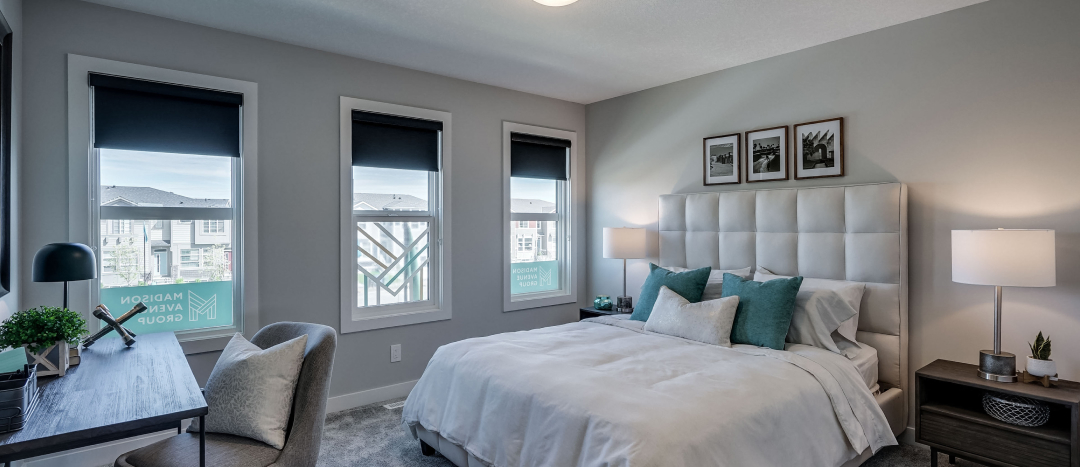 master bedroom in a madison avenue group townhouse