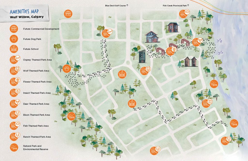 amenity map of wolf willow