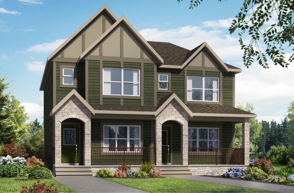 exterior rendering of westcreek homes aurora model home