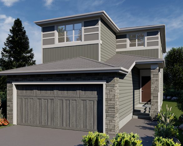 exterior rendering of westcreek homes linden model home