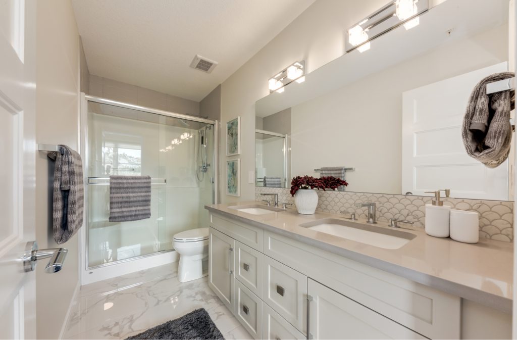 bathroom in a cove properties condo