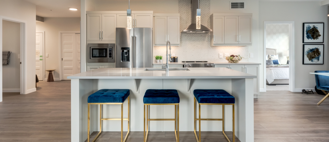 kitchen island in a cove properties condo