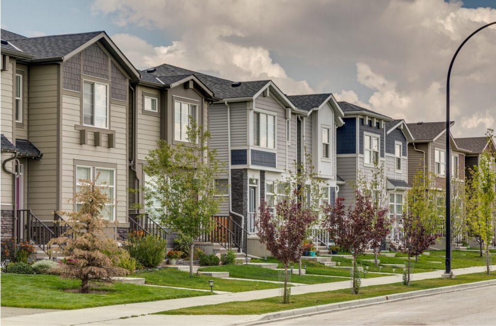 row of townhouses in wolf willow